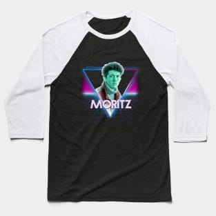 Moritz Retro 80s Neon Landscape Baseball T-Shirt